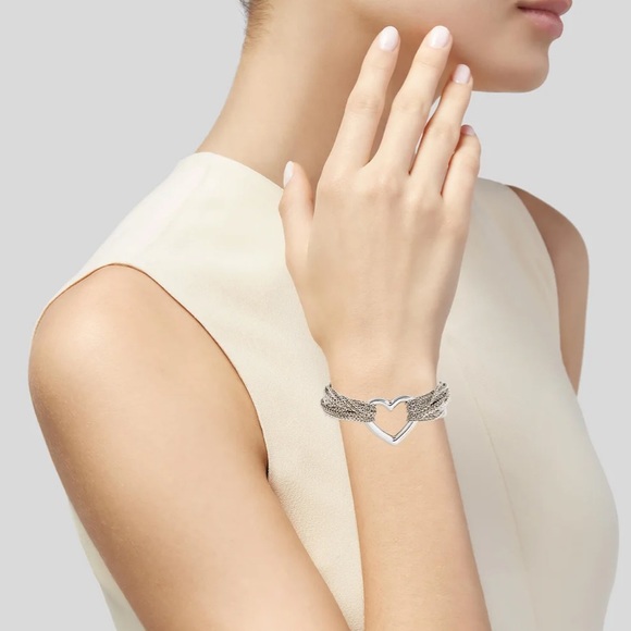 Authentic Tiffany & Co Mesh Heart 💕 multi strand bracelet - Picture 2 of 7